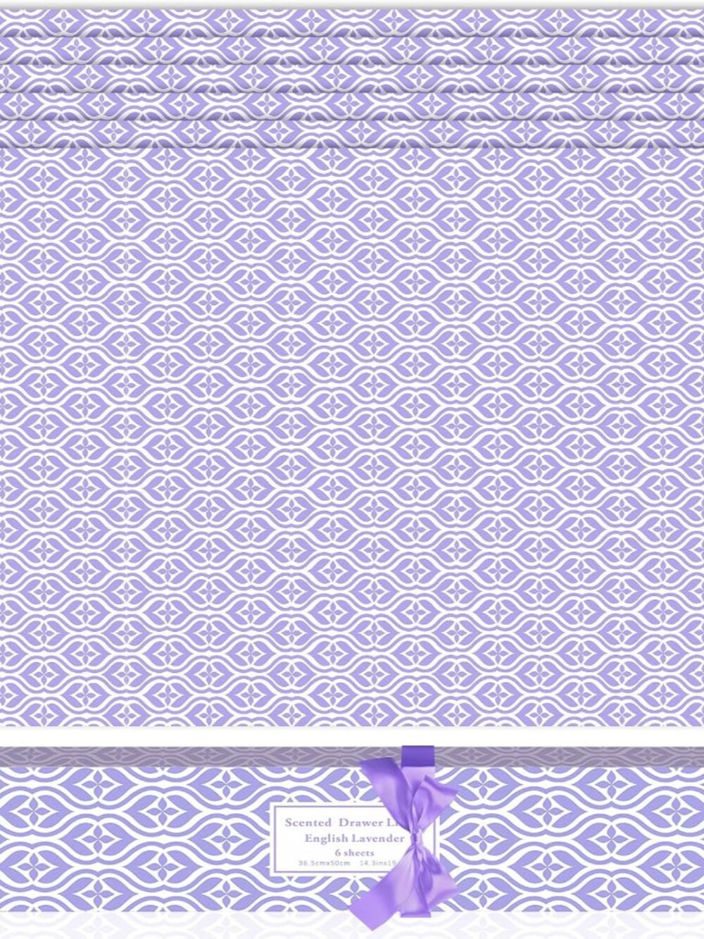 Lavender Scented Drawer Liners for Dresser, 6 Sheets